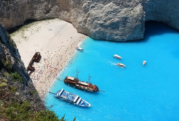 Zatoka Wraku (Navagio, Zatoka Przemytników, MV Panagiotis) Zakynthos, Grecja